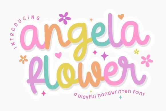 Angela Flower: A Creative Font with a Cozy Glow