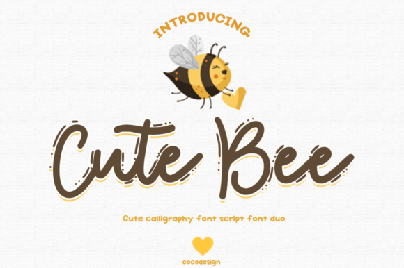 Cute Bee: A Font Duo That Balances Elegance with Energy