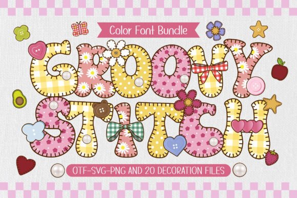 Groovy Stitch: A Playful Color Font for Handmade Charm