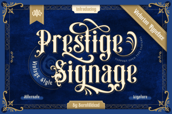 Prestige Signage: A Blackletter Font for Timeless Branding