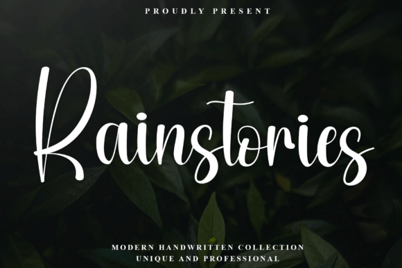Rainstories: A Modern Script Font for Elegant Branding
