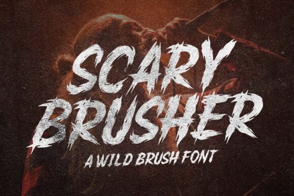 Scary Brusher: A Wild Brush Font with Retro Charm