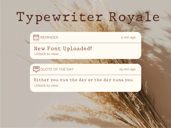 Typewriter Royale: The Modern Vintage Font for Bold Design
