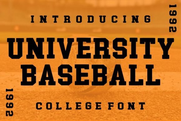 University Baseball: A Vintage Collage Display Font